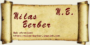 Milas Berber vizit kartica